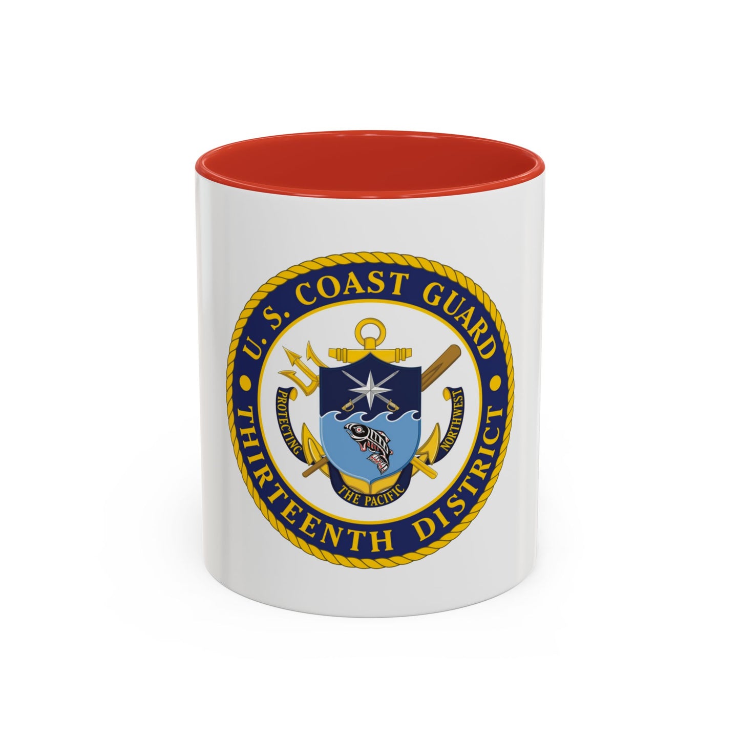 USCG Thirteenth District (U.S. Coast Guard) Accent Coffee Mug