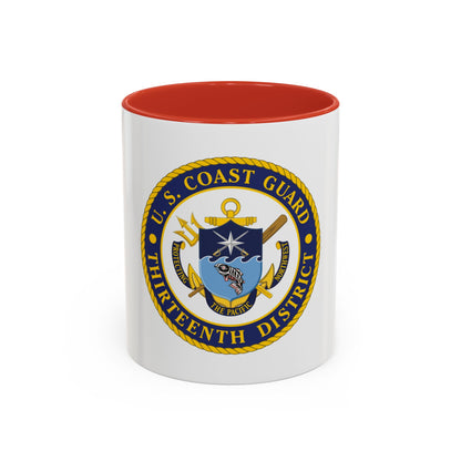 USCG Thirteenth District (U.S. Coast Guard) Accent Coffee Mug