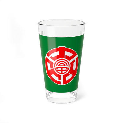 Flag of Kamifurano Hokkaido (Japan) Pint Glass 16oz