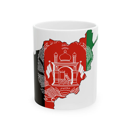 Flag map of Afghanistan 2004-2021 (Afghanistan) White Coffee Mug