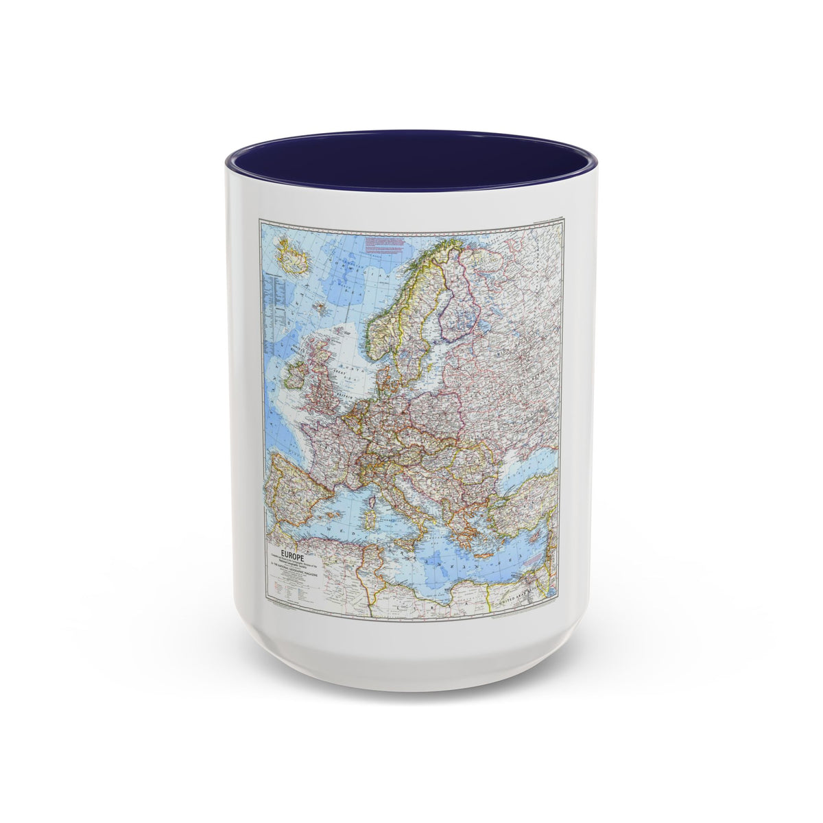Europe (1969) (Map) Accent Coffee Mug