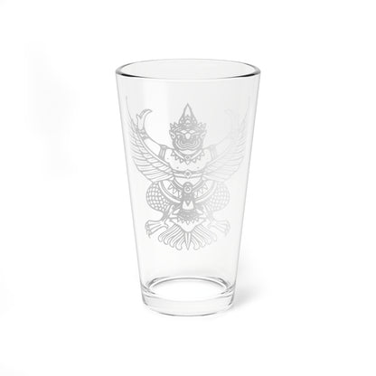 Thai government Garuda emblem Version 5 (Thailand) (Coat of Arms) Pint Glass 16oz