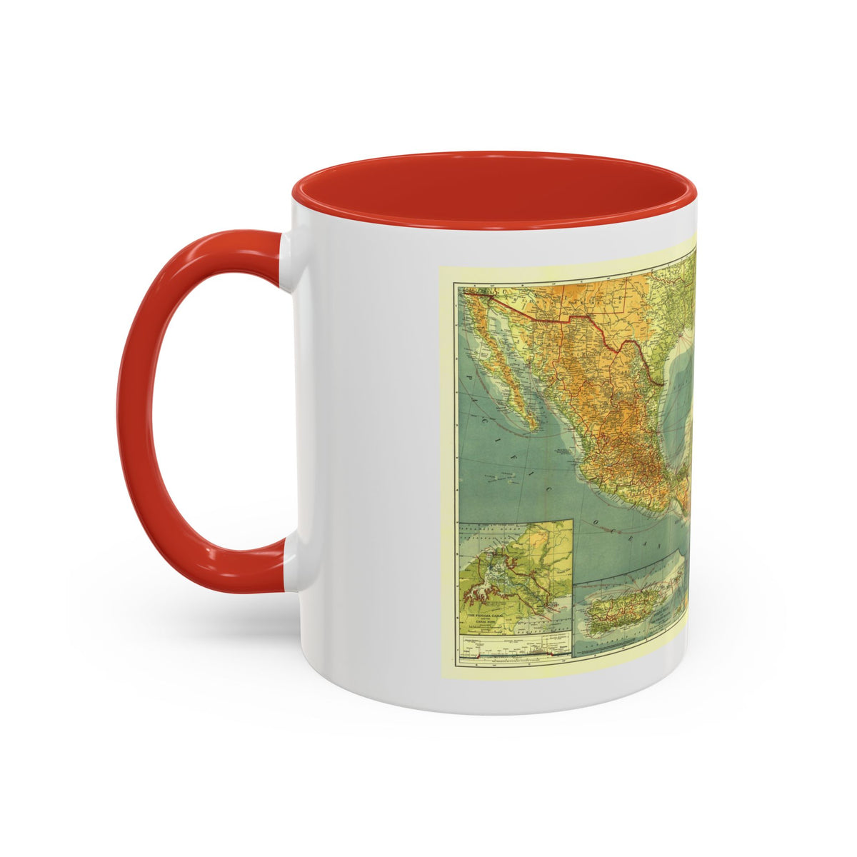 Central America and the West Indies (1922) (Map) Accent Coffee Mug