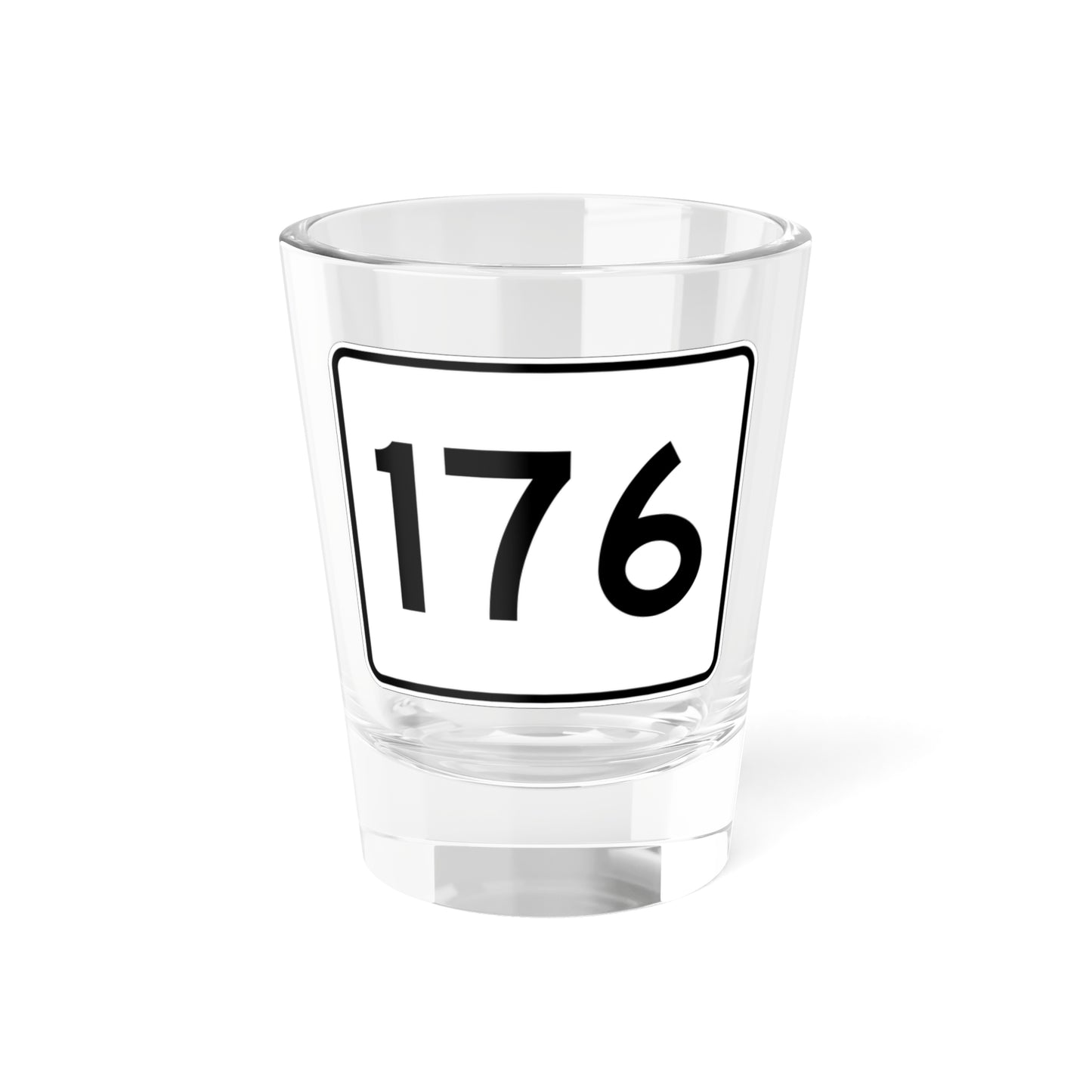 MA Route 176 (Massachusetts) (Road Sign) Shot Glass 1.5oz