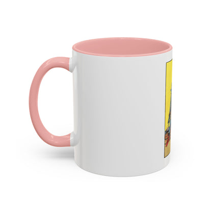 The 7 of Swords (Tarot Card) Accent Coffee Mug