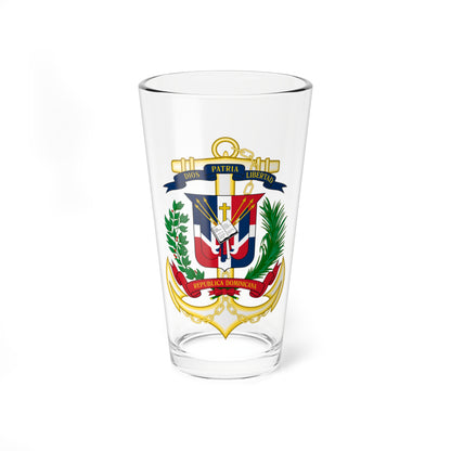 Emblema de la Marina de Guerra Dominicana (Dominica) (Coat of Arms) Pint Glass 16oz