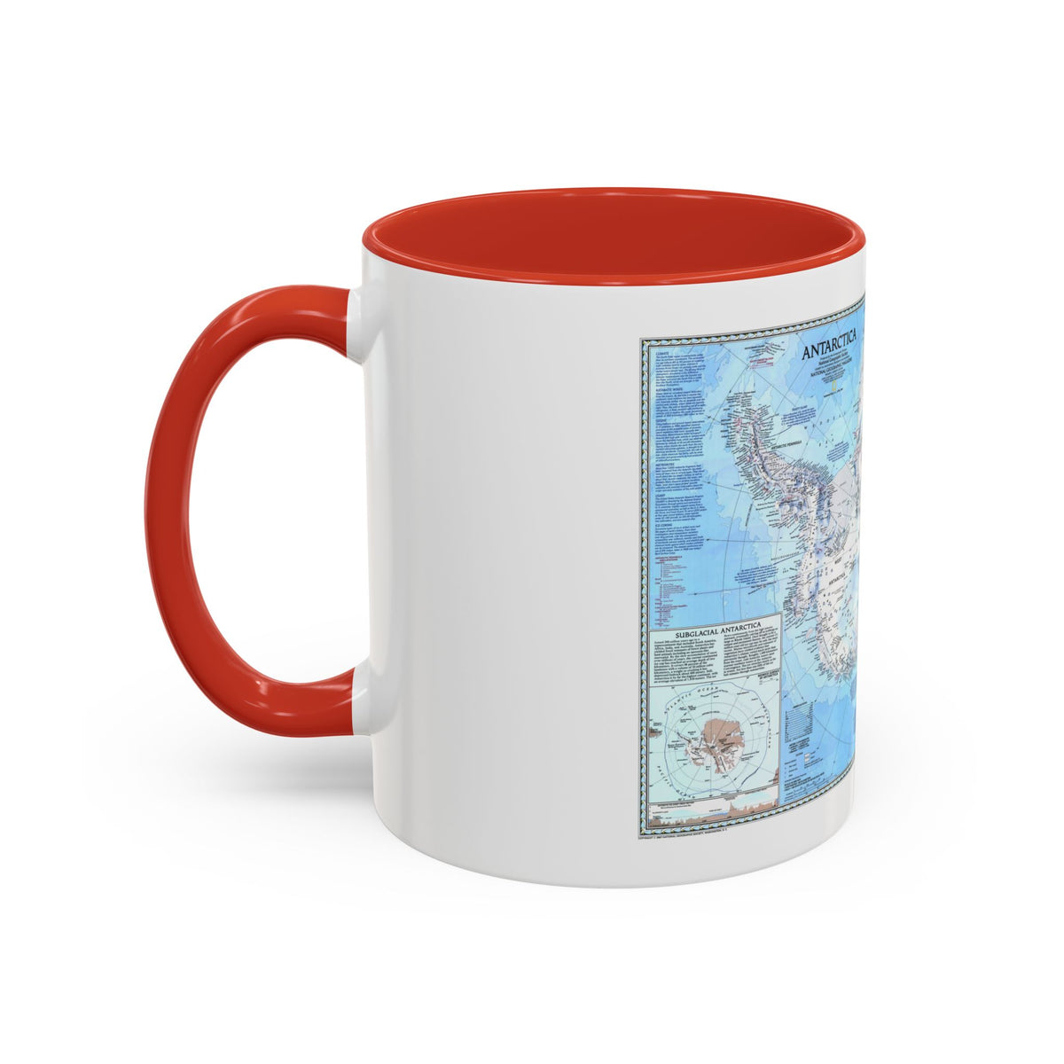 Antarctica (1987) (Map) Accent Coffee Mug