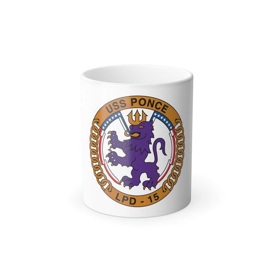 USS Ponce LPD 15 (U.S. Navy) Color Changing Mug 11oz