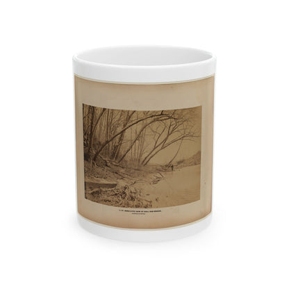 Bird's Eye View Of Bull Run Bridge, Looking Up Stream (U.S. Civil War) White Coffee Mug