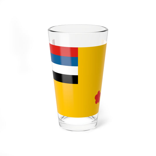 Flag of rear admiral of the Navy of Manchukuo (China) Pint Glass 16oz