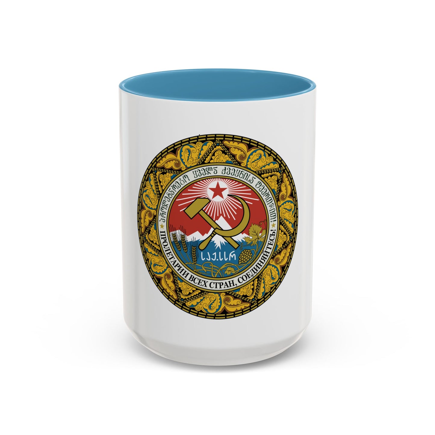 Emblem of the Georgian SSR-2 - Accent Coffee Mug