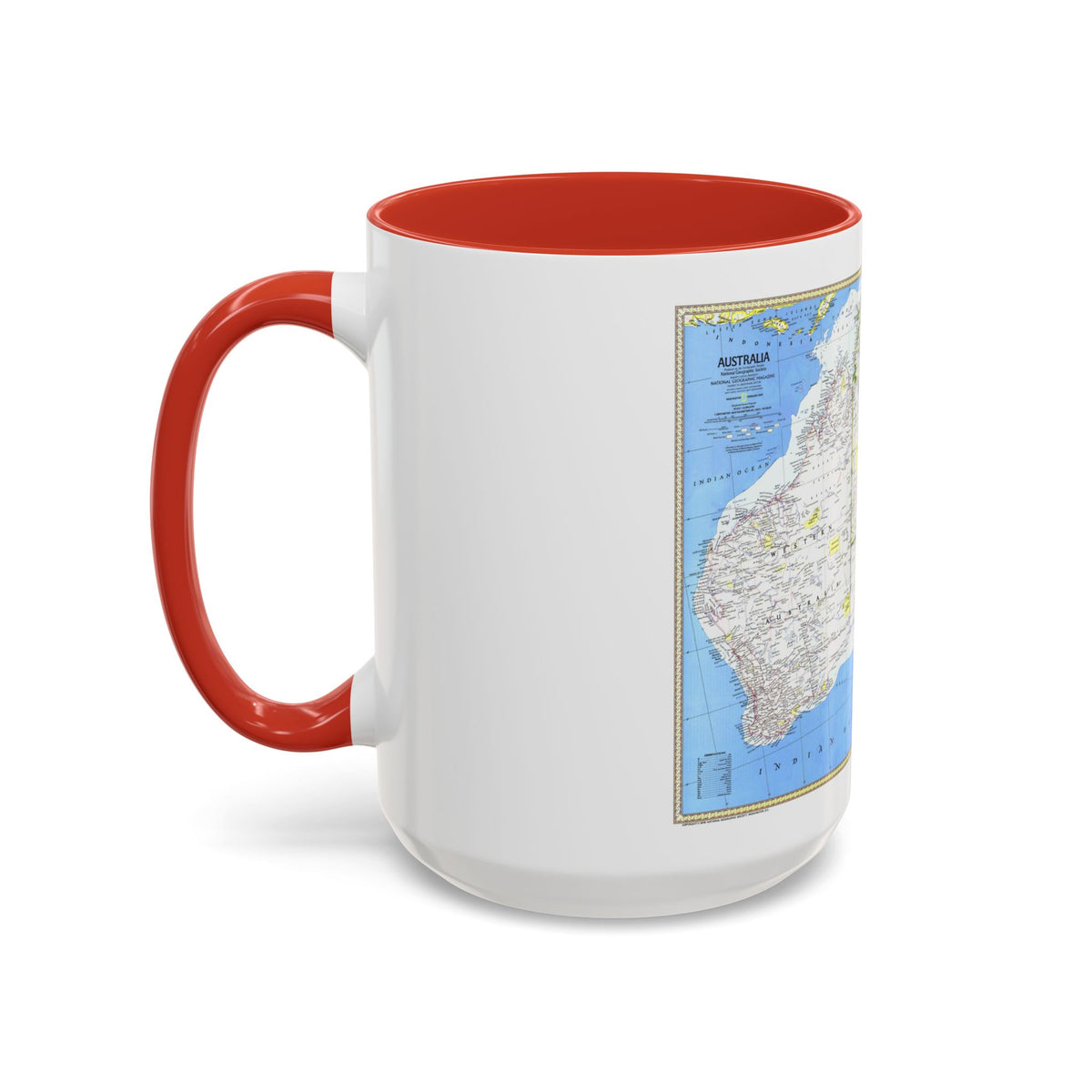 Australia (1979) (Map) Accent Coffee Mug