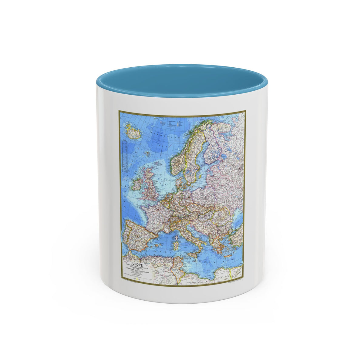 Europe (1977) (Map) Accent Coffee Mug
