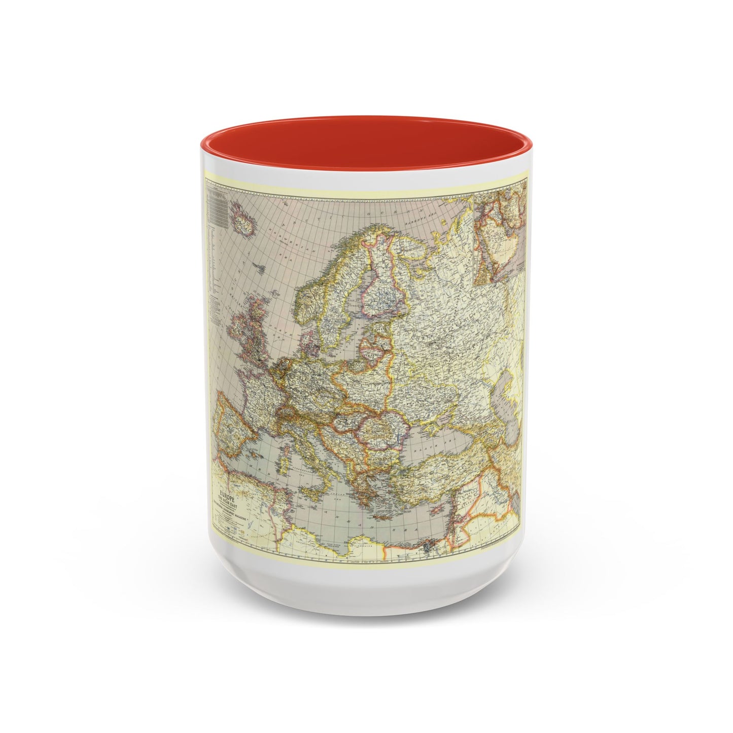 Europe and the Near East (1943) (Map) Accent Coffee Mug