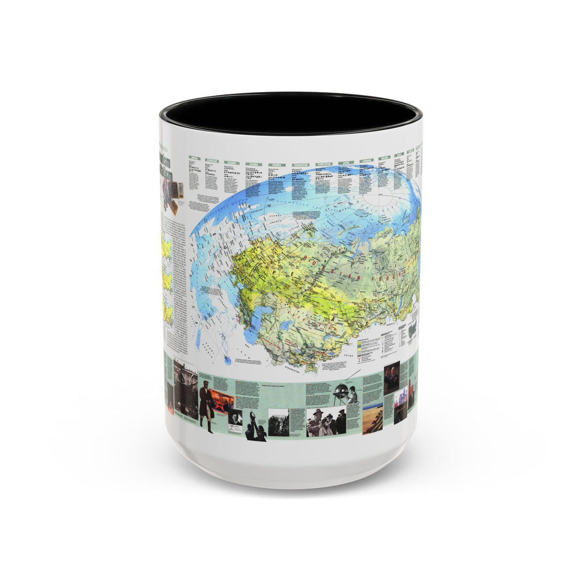 Russia - Communism to Capitalism (1993) (Map) Accent Coffee Mug