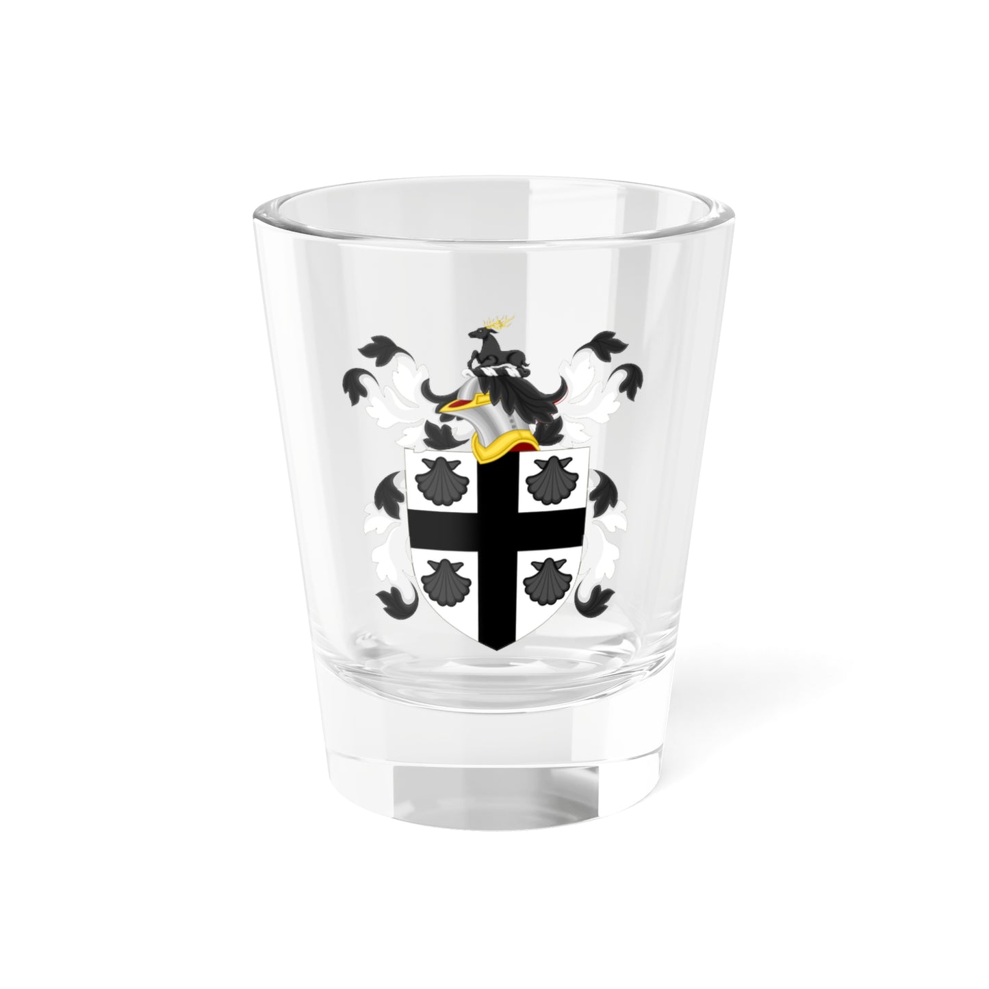 Coat of Arms of John Coggeshall (United States) (Coat of Arms) Shot Glass 1.5oz