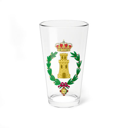 Emblem of the Spanish Military Engineers (Spain) (Coat of Arms) Pint Glass 16oz