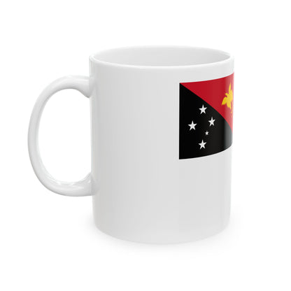 Naval Ensign of Papua New Guinea (Guinea) White Coffee Mug