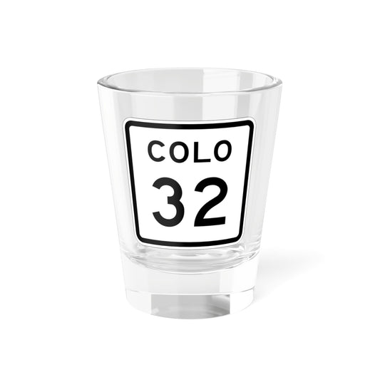 Colorado 32 1952 (Colorado) (Road Sign) Shot Glass 1.5oz-1.5oz-Go Mug Yourself