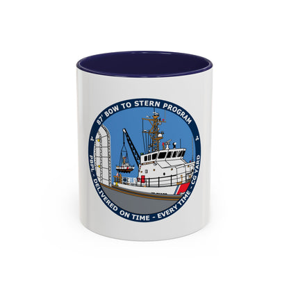 USCG Patrol Boat PBPL Bow to Stern Program (U.S. Coast Guard) Accent Coffee Mug
