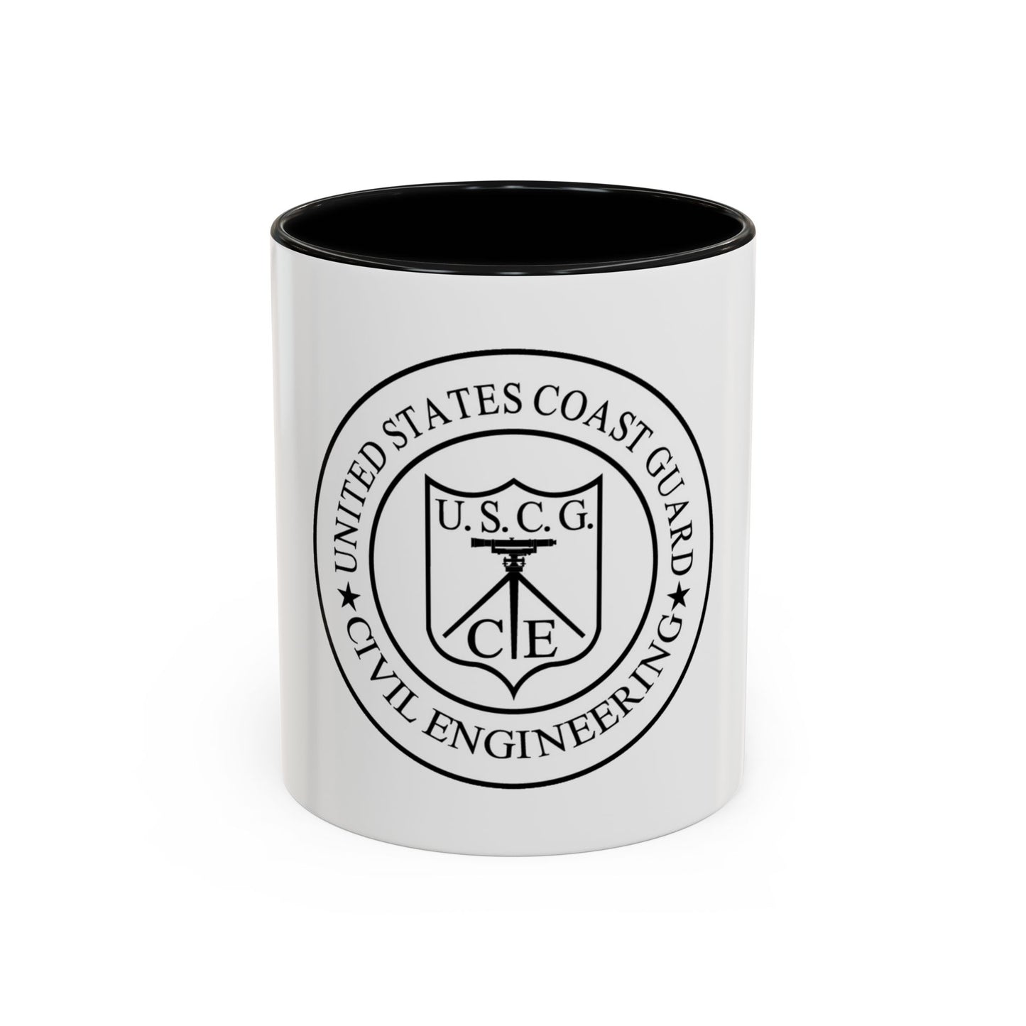 USCG Civil Engineering (U.S. Coast Guard) Accent Coffee Mug
