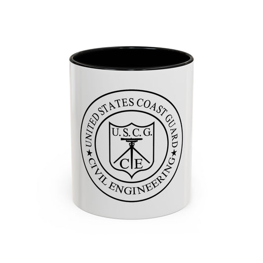 USCG Civil Engineering (U.S. Coast Guard) Accent Coffee Mug