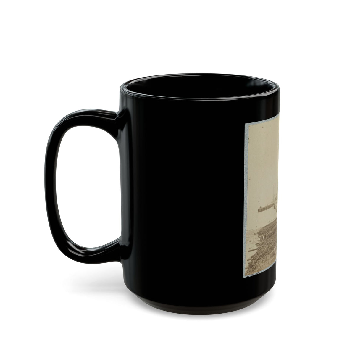 Army Wharf (U.S. Civil War) Black Coffee Mug