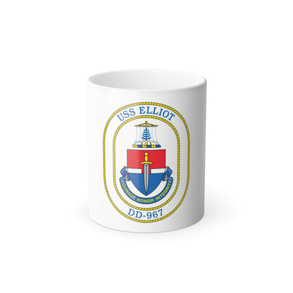 USS Elliot DD 967 (U.S. Navy) Color Changing Mug 11oz