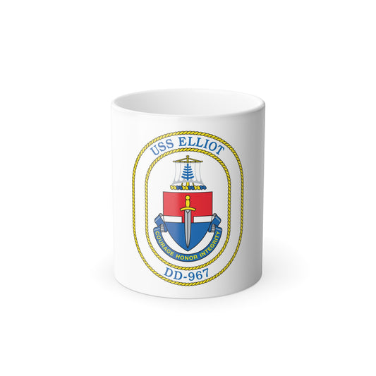 USS Elliot DD 967 (U.S. Navy) Color Changing Mug 11oz
