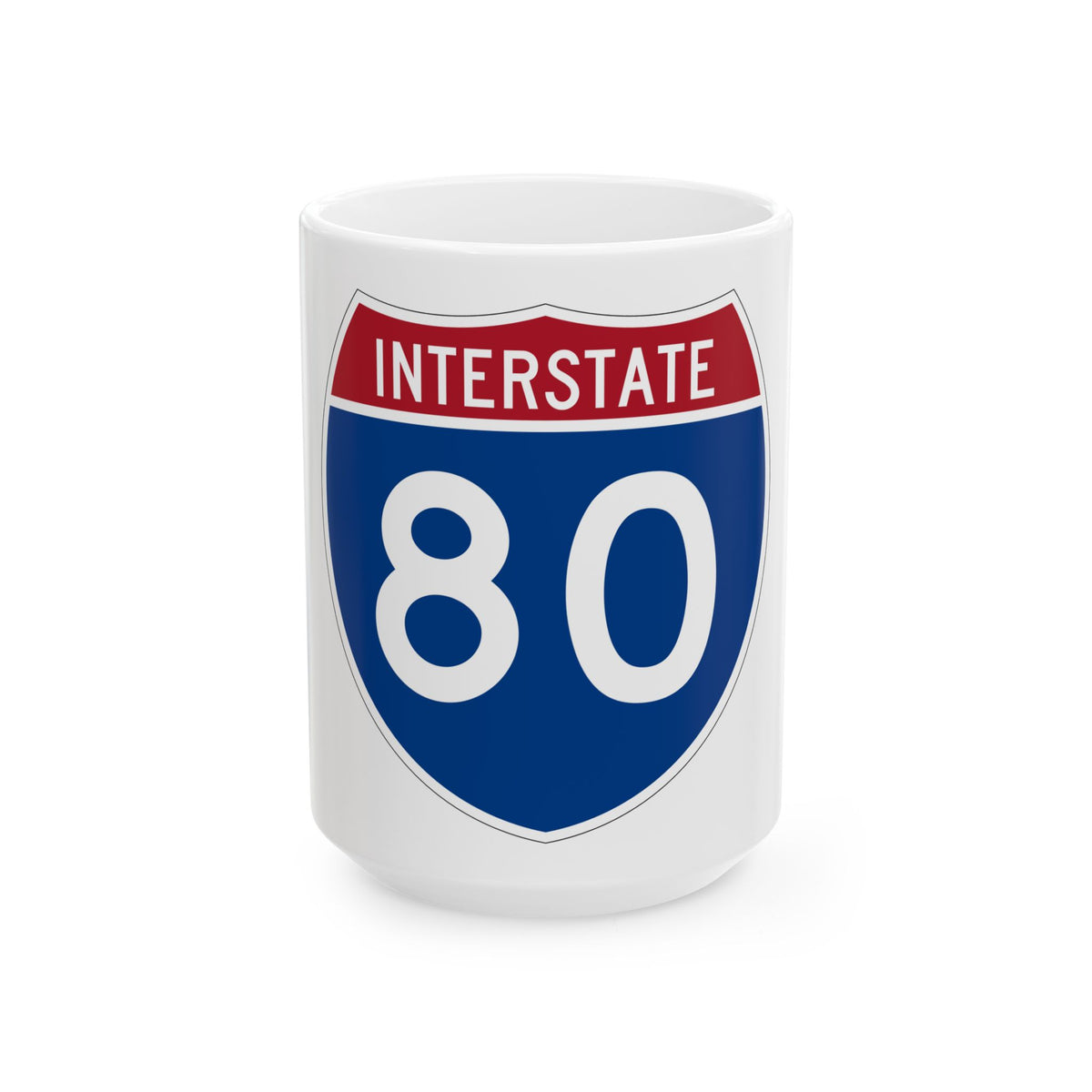Interstate 80 (U.S. Highways) White Coffee Mug