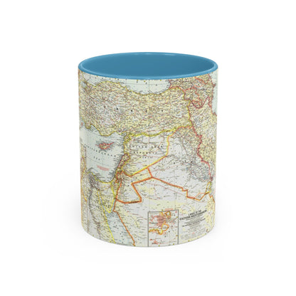 Middle East - The Eastern Mediterranean (1959) (Map) Accent Coffee Mug