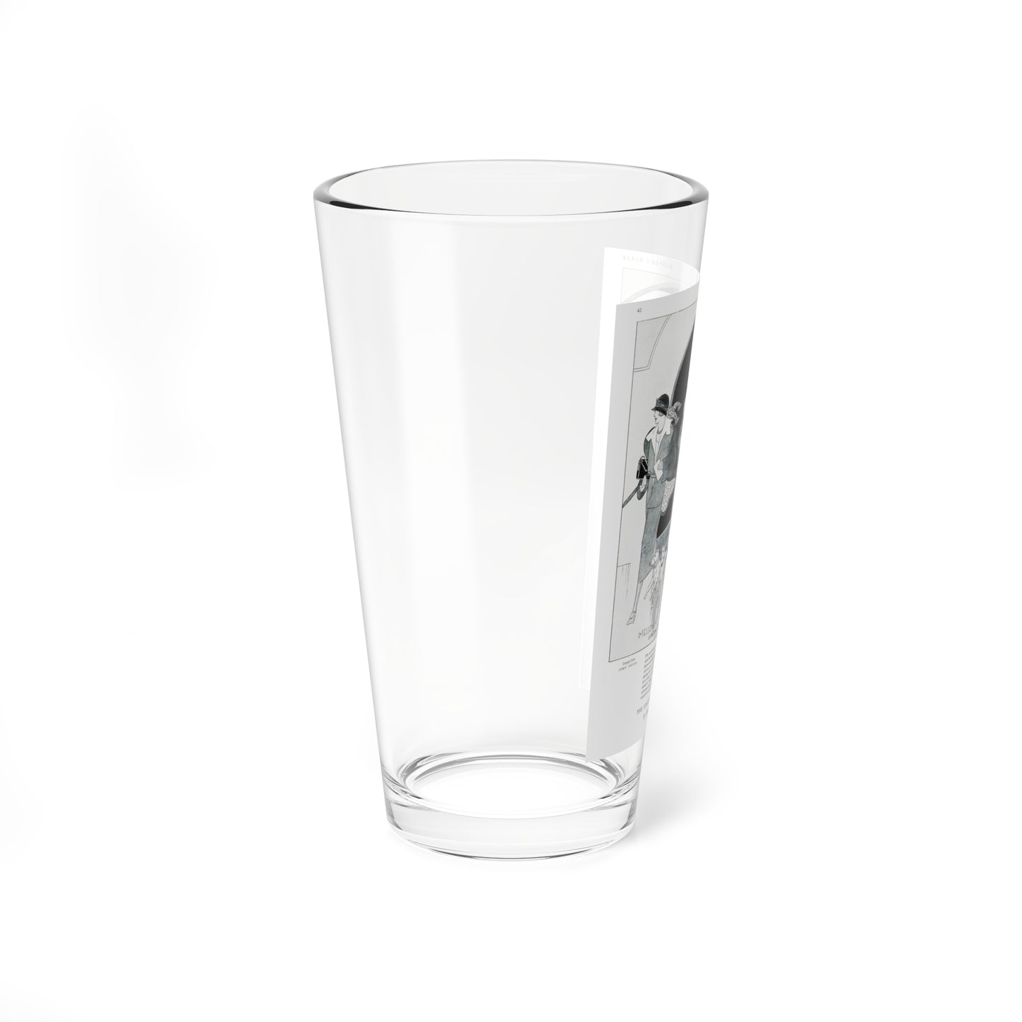 The English Depart and Arrive In Perfect Good Form, Harper's Bazaar, June 1923 (Magazine Illustration) Pint Glass 16oz