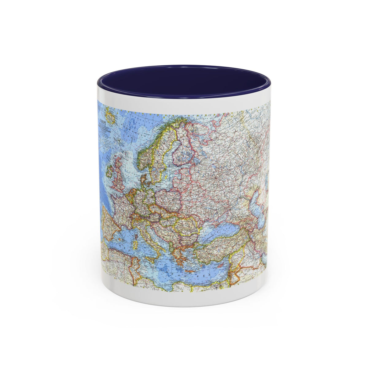 Europe (1962) (Map) Accent Coffee Mug
