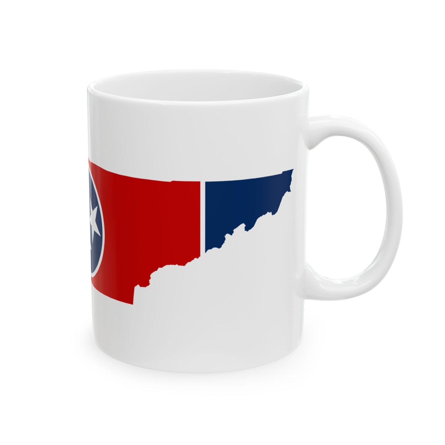 Flag-map of Tennessee (United States) White Coffee Mug
