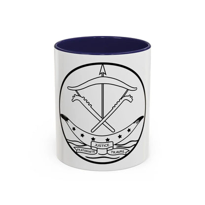 Seal of Dahomey - Accent Coffee Mug-11oz-Navy-Go Mug Yourself