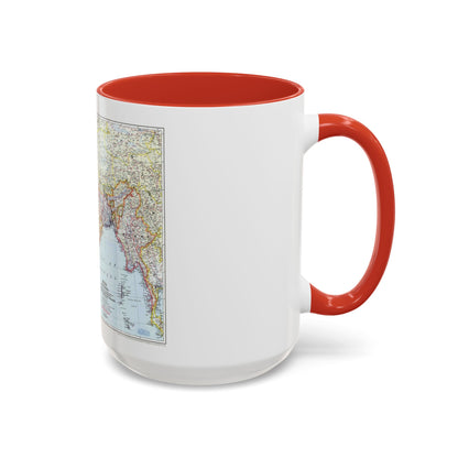 India and Burma (1946) (Map) Accent Coffee Mug