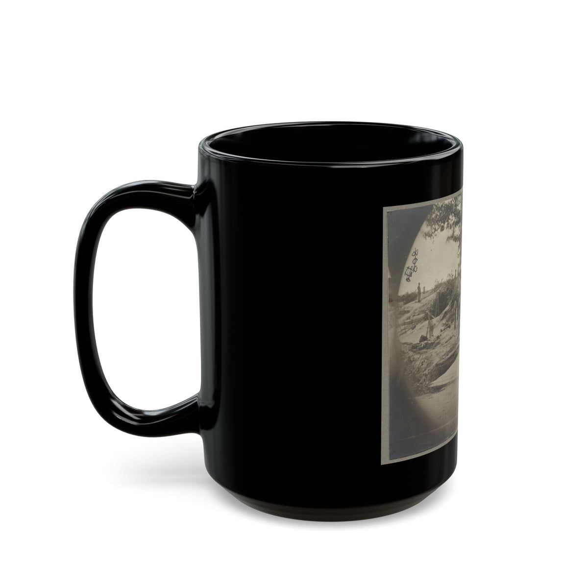 Bombproof Quarters On The Lines In Front Of Petersburg, Va. Aug. 1864 (U.S. Civil War) Black Coffee Mug