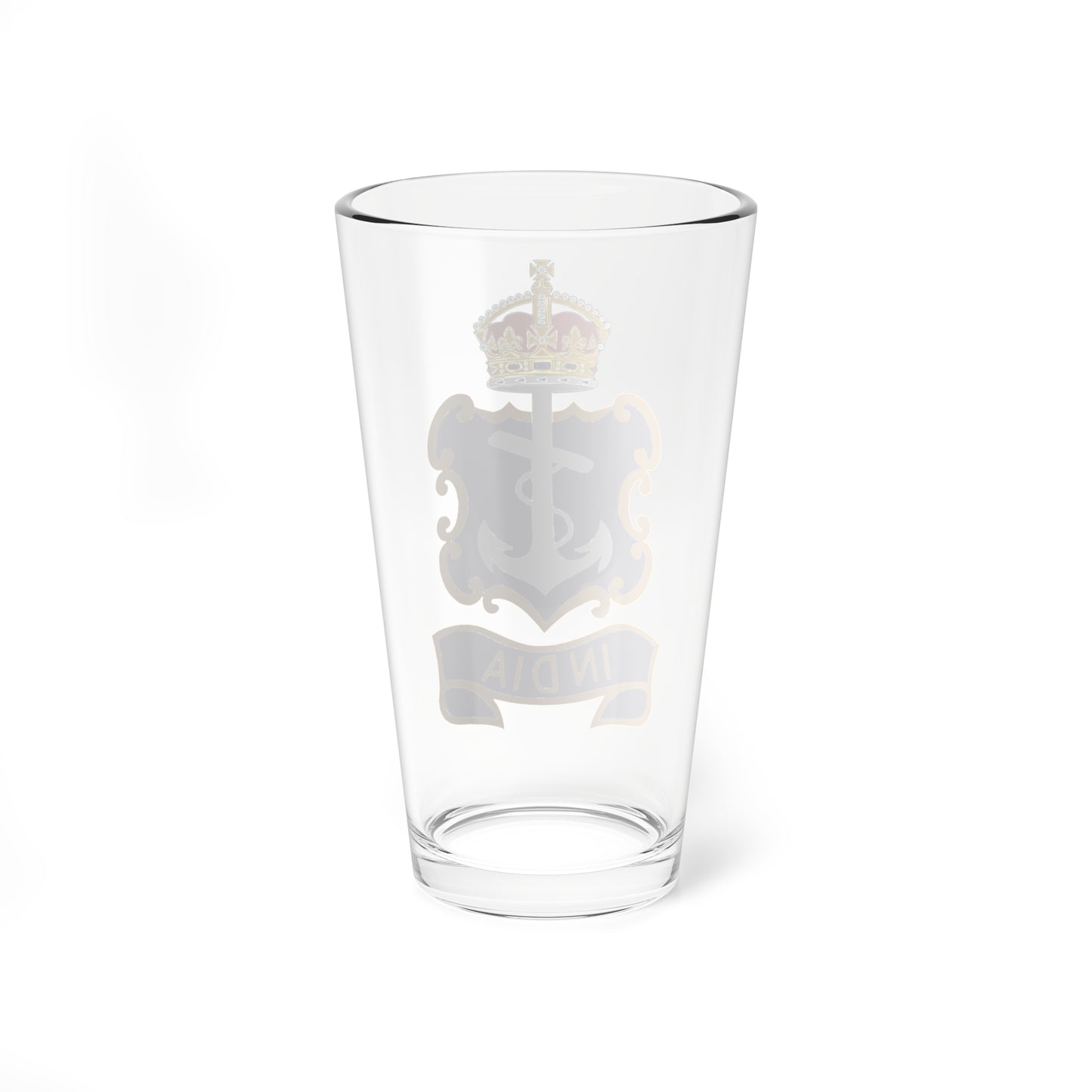 Crest of the Royal Indian Navy 1947 (India) (Coat of Arms) Pint Glass 16oz