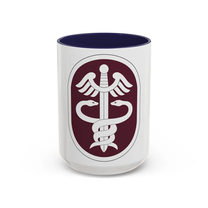 Medical Command 2 (U.S. Army) Accent Coffee Mug-15oz-Navy-Go Mug Yourself