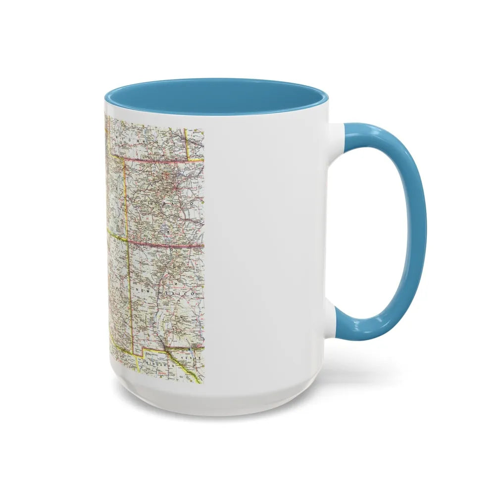 USA - Southwestern (1959) (Map) Accent Coffee Mug-Go Mug Yourself