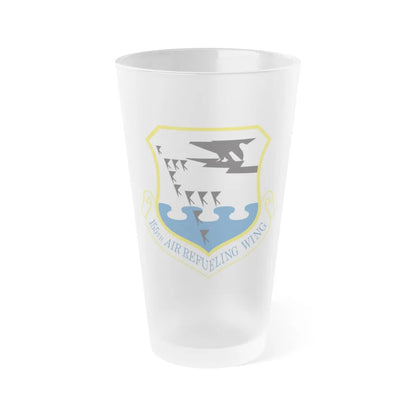 155th Air Refueling Wing (U.S. Air Force) Frosted Pint Glass 16oz-Go Mug Yourself