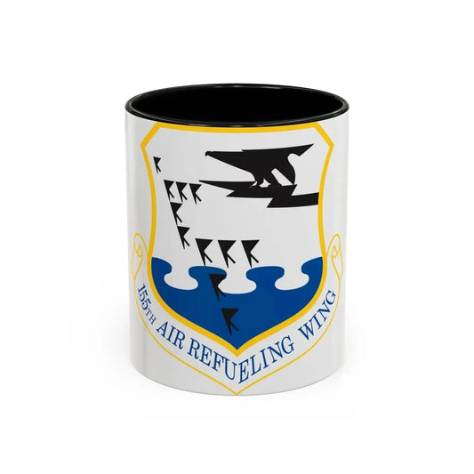 155th Air Refueling Wing (U.S. Air Force) Accent Coffee Mug 11oz Black - Go Mug Yourself