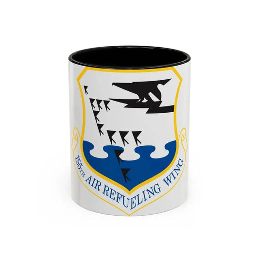 155th Air Refueling Wing (U.S. Air Force) Accent Coffee Mug 11oz Black - Go Mug Yourself