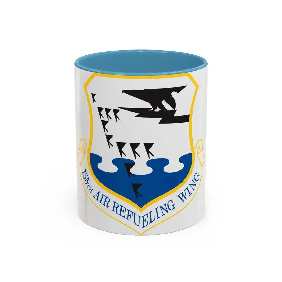 155th Air Refueling Wing (U.S. Air Force) Accent Coffee Mug 11oz Light Blue - Go Mug Yourself