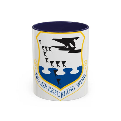 155th Air Refueling Wing (U.S. Air Force) Accent Coffee Mug 11oz Navy - Go Mug Yourself