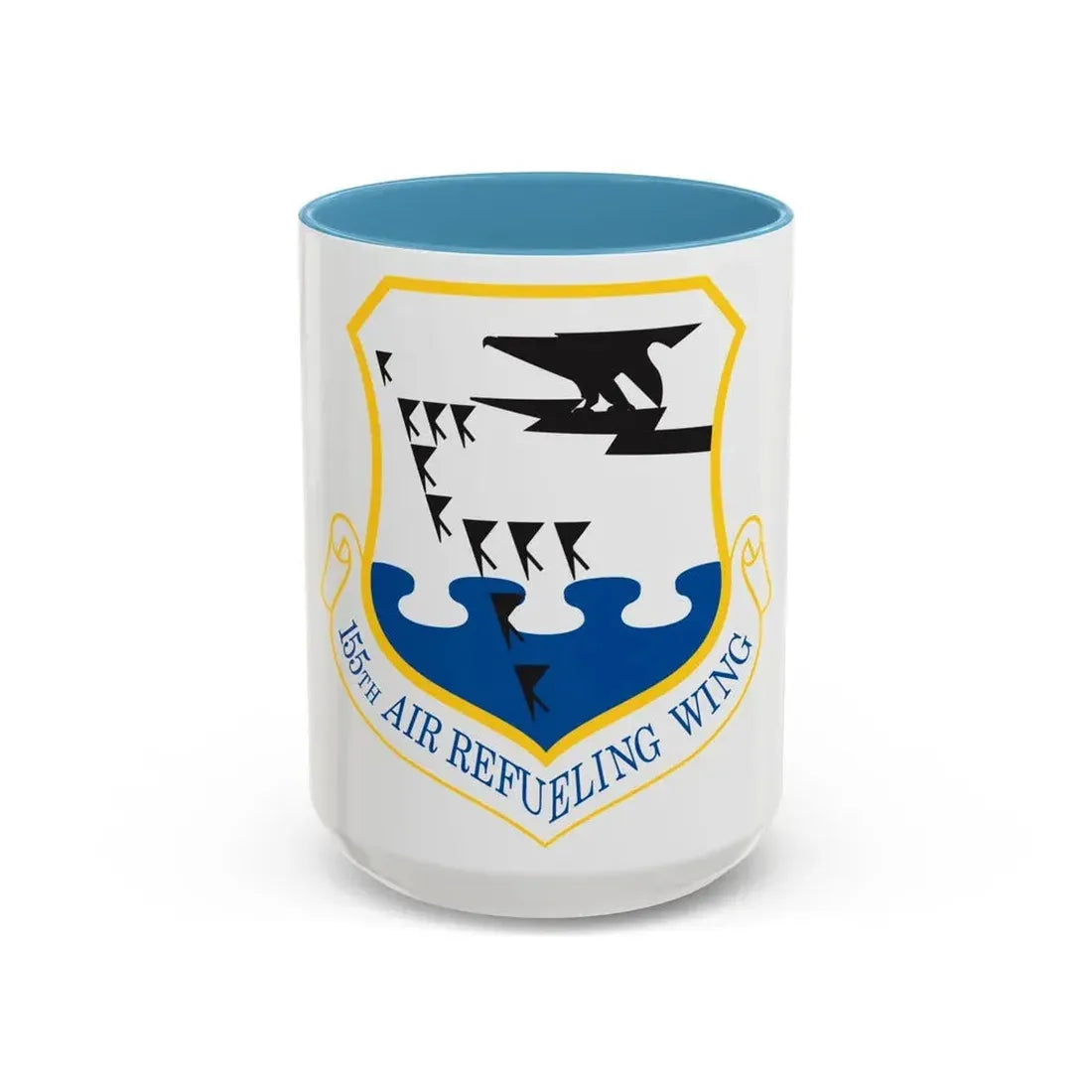 155th Air Refueling Wing (U.S. Air Force) Accent Coffee Mug 15oz Light Blue - Go Mug Yourself