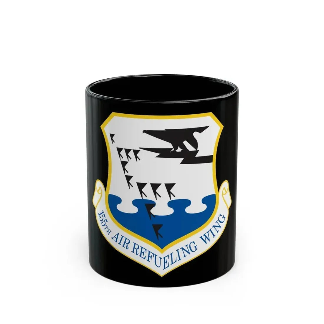 155th Air Refueling Wing (U.S. Air Force) Black Coffee Mug 11oz - Go Mug Yourself