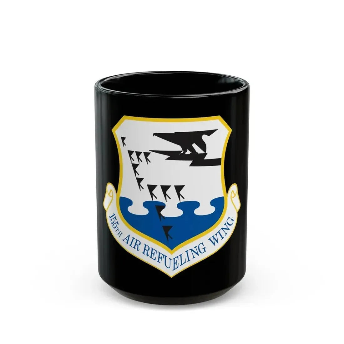 155th Air Refueling Wing (U.S. Air Force) Black Coffee Mug 15oz - Go Mug Yourself