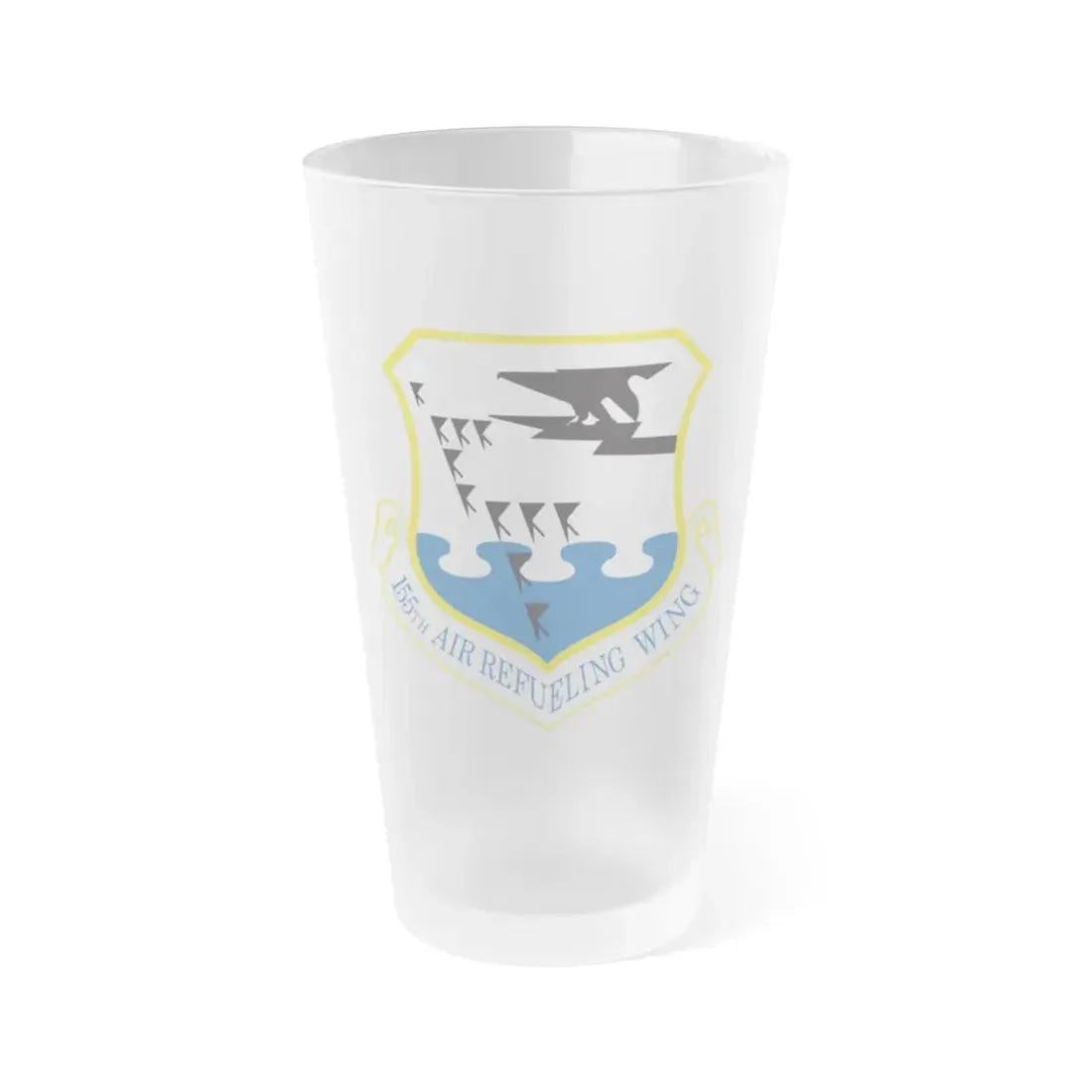 155th Air Refueling Wing (U.S. Air Force) Frosted Pint Glass 16oz Default Title - Go Mug Yourself