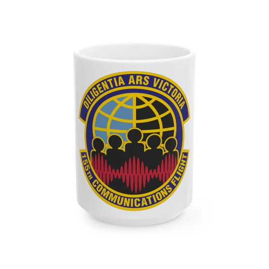 155th Communications Flight (U.S. Air Force) White Coffee Mug-15oz-Go Mug Yourself